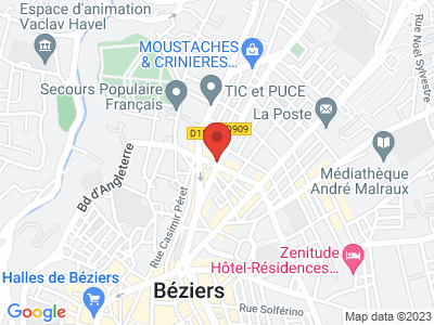 Plan Google Stage recuperation de points à Béziers proche de Villeneuve-lès-Béziers