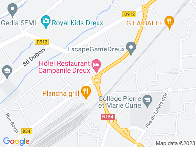 Plan Google Stage recuperation de points à Dreux proche de Chartres