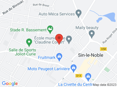 Plan Google Stage recuperation de points à Sin-le-Noble proche de Douai
