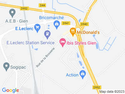 Plan Google Stage recuperation de points à Gien proche de Cosne-Cours-sur-Loire
