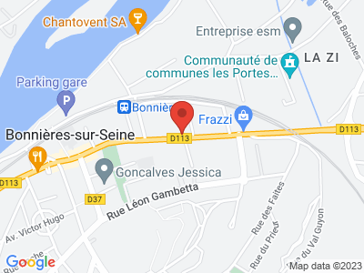 Plan Google Stage recuperation de points à Bonnières-sur-Seine proche de Magnanville