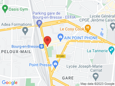 Plan Google Stage recuperation de points à Bourg-en-Bresse proche de Ambérieu-en-Bugey