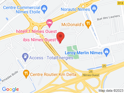 Plan Google Stage recuperation de points à Nîmes proche de Marguerittes