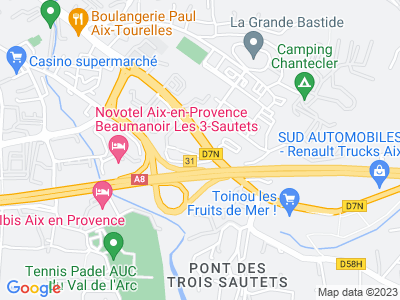 Plan Google Stage recuperation de points à Aix-en-Provence proche de Pertuis