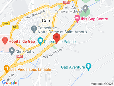 Plan Google Stage recuperation de points à Gap proche de Briançon