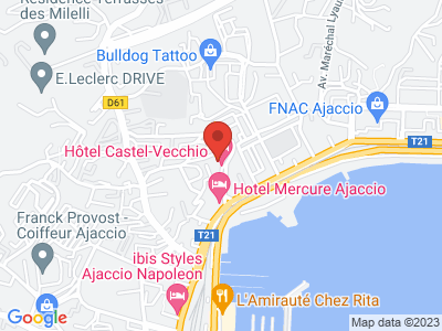 Plan Google Stage recuperation de points à Ajaccio proche de Porto-Vecchio