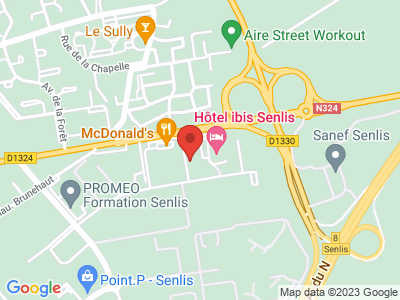 Plan Google Stage recuperation de points à Senlis proche de Chantilly