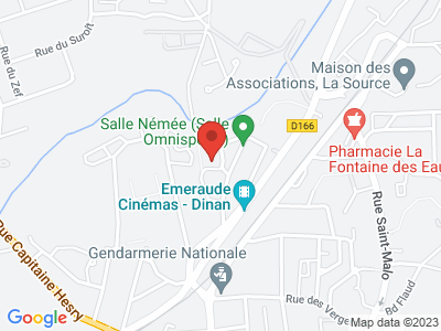 Plan Google Stage recuperation de points à Dinan proche de Saint-Malo