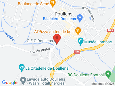 Plan Google Stage recuperation de points à Doullens proche de Montreuil