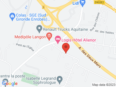 Plan Google Stage recuperation de points à Langon proche de Gironde-sur-Dropt