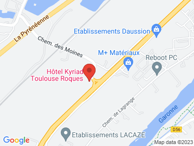 Plan Google Stage recuperation de points à Roques proche de Foix