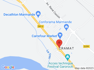 Plan Google Stage recuperation de points à Marmande proche de Tonneins