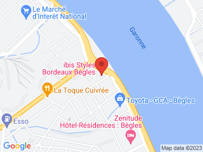 Plan Google Stage recuperation de points à Bègles proche de Madirac