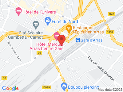 Plan Google Stage recuperation de points à Arras proche de Saint-Laurent-Blangy