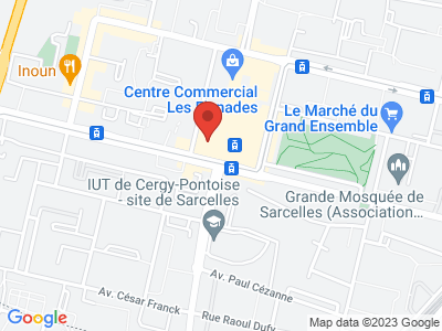 Plan Google Stage recuperation de points à Sarcelles proche de Goussainville