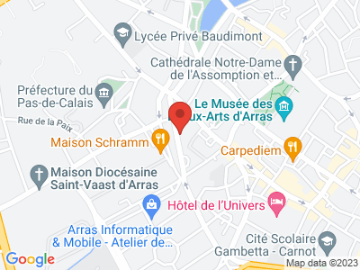 Plan Google Stage recuperation de points à Arras proche de Saint-Nicolas