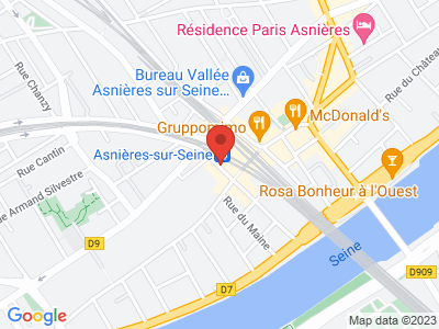 Plan Google Stage recuperation de points à Asnières-sur-Seine proche de Levallois-Perret