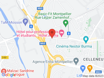 Plan Google Stage recuperation de points à Montpellier proche de Castelnau-le-Lez