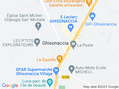 Plan Google Stage recuperation de points à Ghisonaccia proche de Aléria