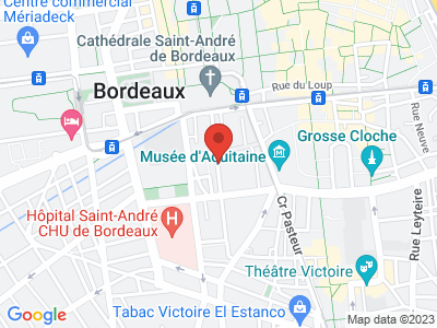 Plan Google Stage recuperation de points à Bordeaux proche de Bègles