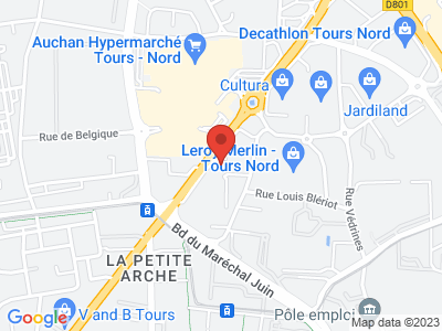 Plan Google Stage recuperation de points à Tours proche de Joué-lès-Tours
