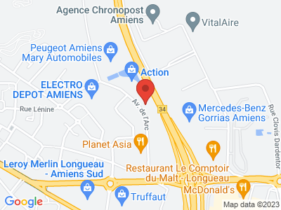 Plan Google Stage recuperation de points à Longueau proche de Glisy