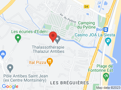 Plan Google Stage recuperation de points à Antibes proche de Villeneuve-Loubet