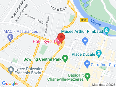 Plan Google Stage recuperation de points à Charleville-Mézières proche de Donchery