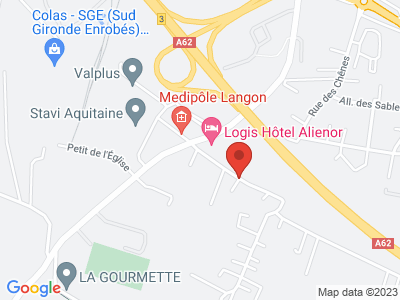 Plan Google Stage recuperation de points à Langon proche de Gironde-sur-Dropt