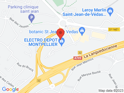Plan Google Stage recuperation de points à Saint-Jean-de-Védas proche de Balaruc-le-Vieux