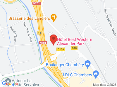 Plan Google Stage recuperation de points à Chambéry proche de Challes-les-Eaux