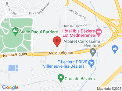 Plan Google Stage recuperation de points à Béziers proche de Villeneuve-lès-Béziers