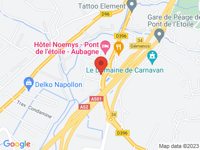Plan Google Stage recuperation de points à Aubagne proche de Fontvieille
