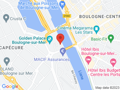 Plan Google Stage recuperation de points à Boulogne-sur-Mer proche de Berck