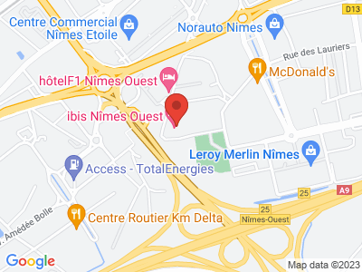 Plan Google Stage recuperation de points à Nîmes proche de Uzès