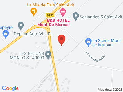 Plan Google Stage recuperation de points à Saint-Avit proche de Nogaro