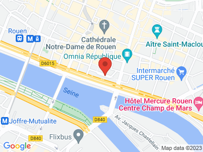 Plan Google Stage recuperation de points à Rouen proche de Belbeuf