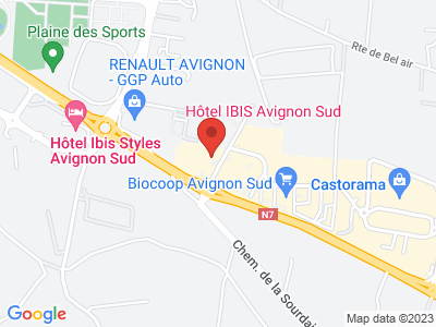 Plan Google Stage recuperation de points à Avignon proche de Entraigues-sur-la-Sorgue