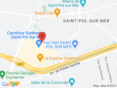 Plan Google Stage recuperation de points à Dunkerque proche de Armbouts-Cappel