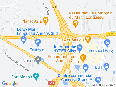 Plan Google Stage recuperation de points à Glisy proche de Longueau