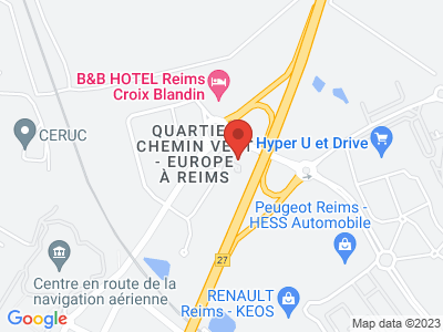 Plan Google Stage recuperation de points à Reims proche de Witry-lès-Reims