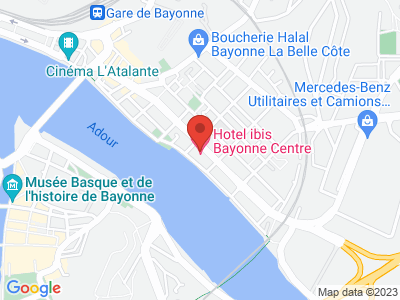 Plan Google Stage recuperation de points à Bayonne proche de Biarritz