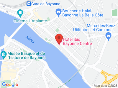 Plan Google Stage recuperation de points à Bayonne proche de Mouguerre