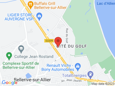 Plan Google Stage recuperation de points à Bellerive-sur-Allier proche de Vichy