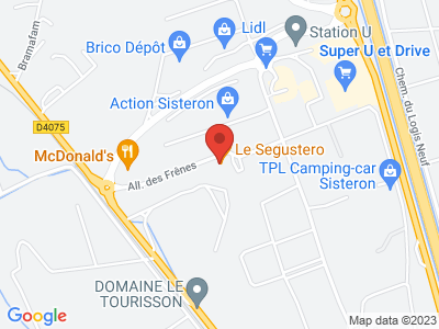 Plan Google Stage recuperation de points à Sisteron proche de Digne-les-Bains