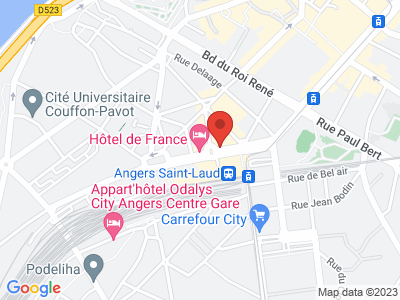 Plan Google Stage recuperation de points à Angers