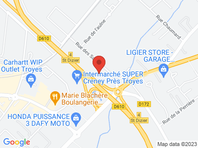 Plan Google Stage recuperation de points à Creney-près-Troyes proche de Nogent-sur-Seine