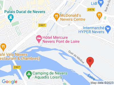 Plan Google Stage recuperation de points à Nevers proche de Moulins