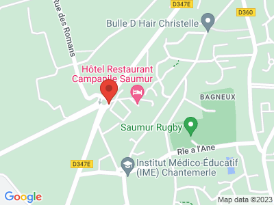 Plan Google Stage recuperation de points à Saumur proche de Vihiers
