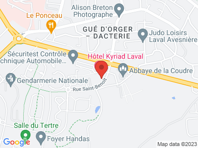 Plan Google Stage recuperation de points à Laval proche de Vitré
